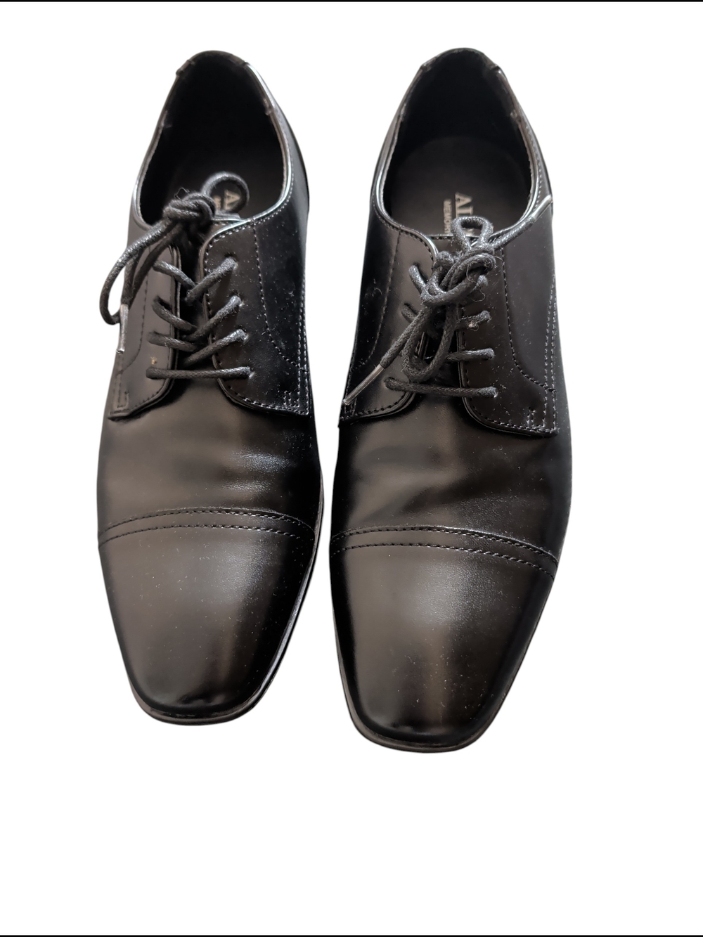 Alfani Black Leather Cap-Toe Oxford Dress Shoes